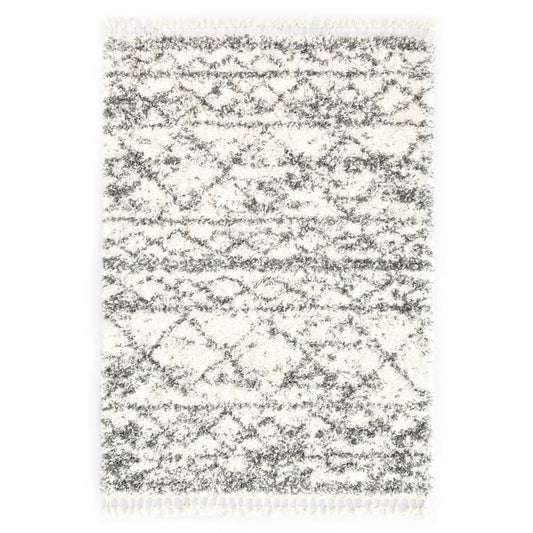 Berkfield Rug Berber Shaggy PP Beige and Sand 160x230 cm
