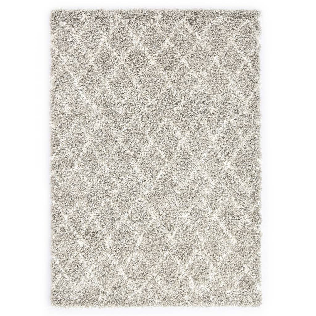 Berkfield Rug Berber Shaggy PP Sand and Beige 160x230 cm