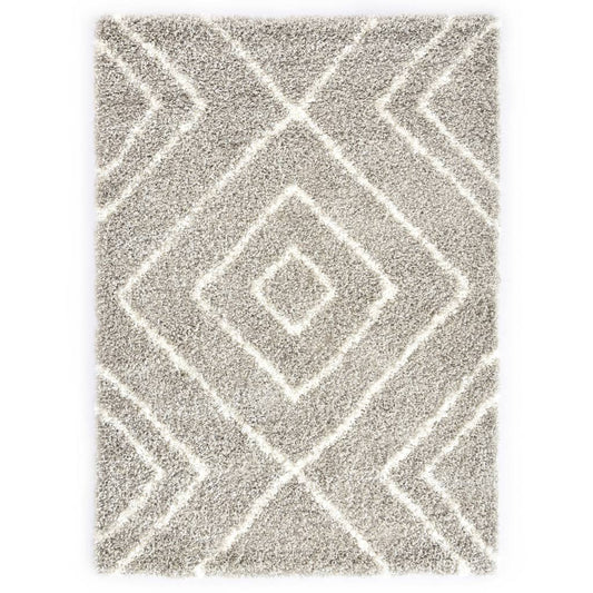 Berkfield Rug Berber Shaggy PP Sand and Beige 160x230 cm