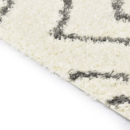 Berkfield Rug Berber Shaggy PP Beige and Grey 80x150 cm