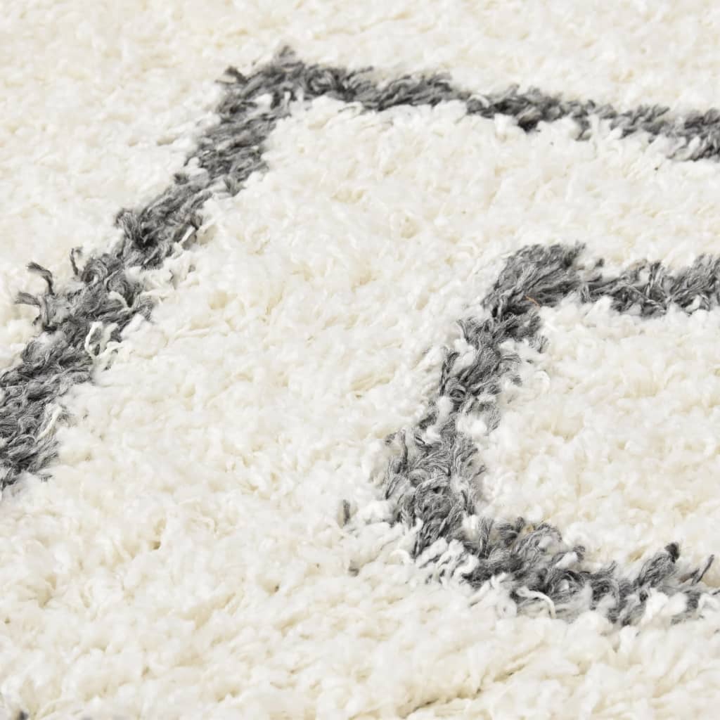 Berkfield Rug Berber Shaggy PP Beige and Grey 80x150 cm