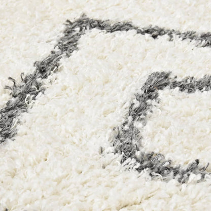 Berkfield Rug Berber Shaggy PP Beige and Grey 80x150 cm