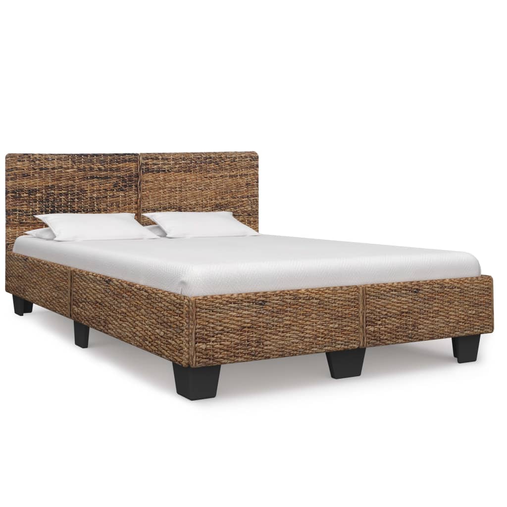 Berkfield Bed Frame Natural Rattan 140x200 cm