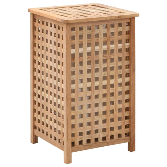 Berkfield Laundry Bin 39x39x65 cm Solid Walnut Wood