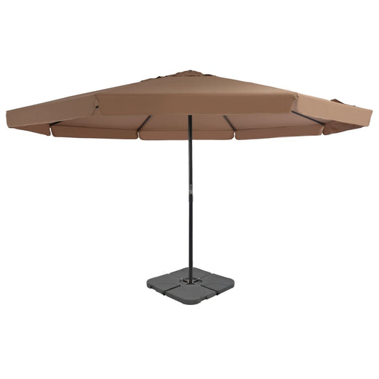 Berkfield Outdoor Umbrella with Portable Base Taupe