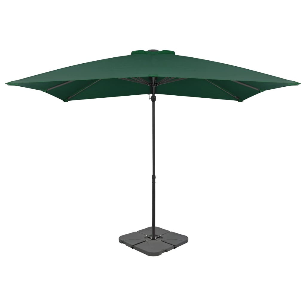 Berkfield Outdoor Umbrella with Portable Base Green