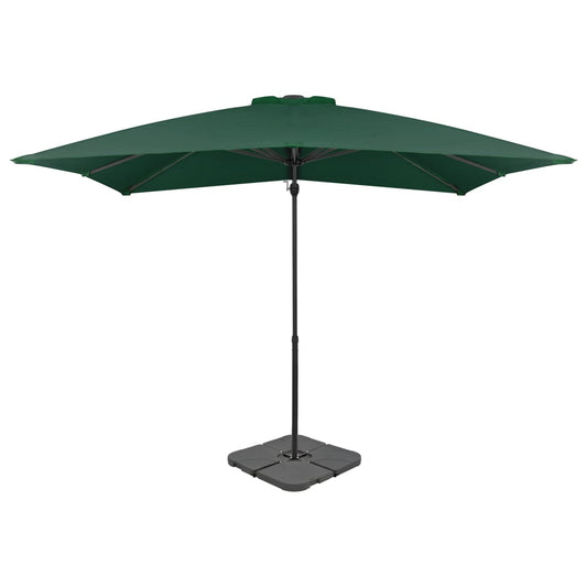 Berkfield Outdoor Umbrella with Portable Base Green