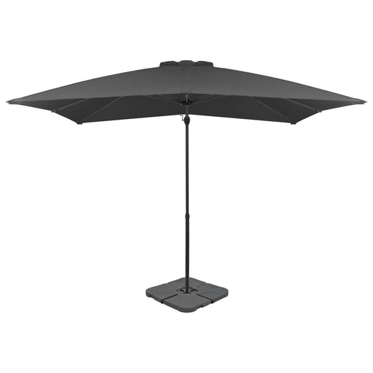 Berkfield Outdoor Umbrella with Portable Base Anthracite