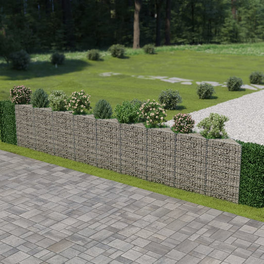Berkfield Gabion Wall Galvanised Steel 630x30x100 cm