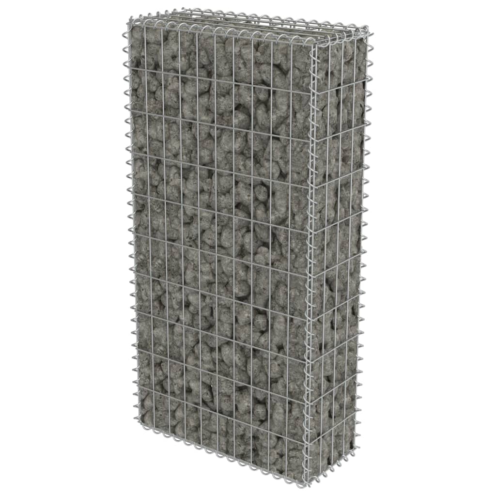 Berkfield Gabion Wall with Covers Galvanised Steel 50x20x100 cm