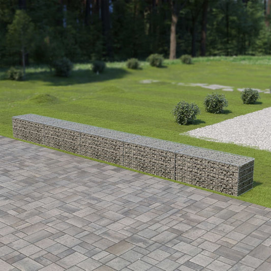 Berkfield Gabion Wall with Covers Galvanised Steel 600x50x50 cm