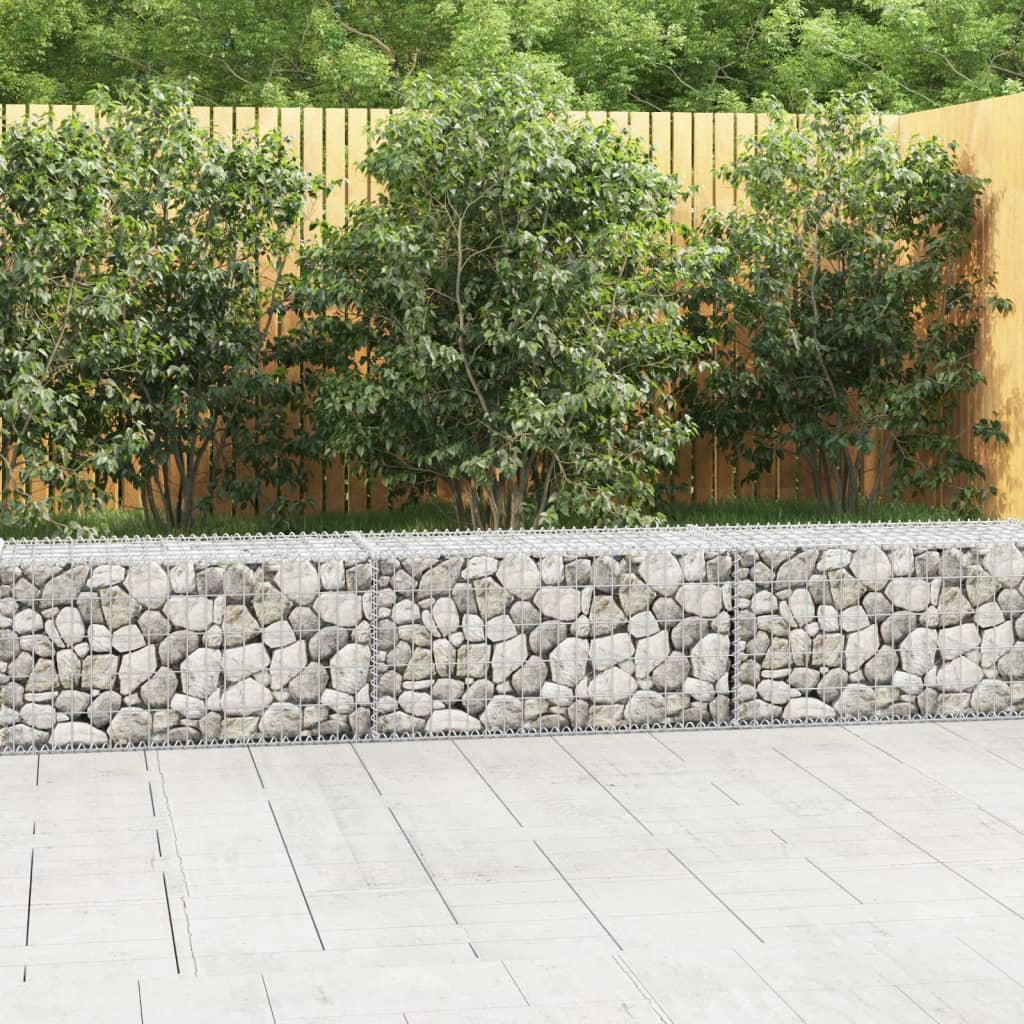 Berkfield Gabion Wall with Covers Galvanised Steel 300x50x50 cm