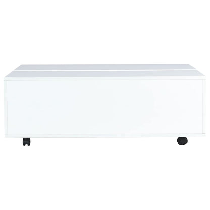 Berkfield Coffee Table High Gloss White 100x100x35 cm
