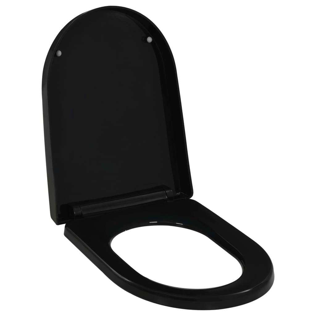 Berkfield Soft-close Toilet Seat with Quick-release Design Black