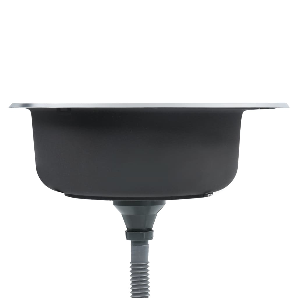 Berkfield Kitchen Sink with Strainer and Trap Stainless Steel