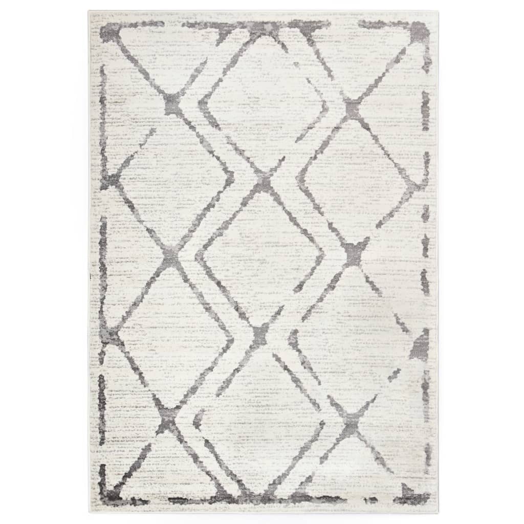 Berkfield Rug Cream and Grey 80x150 cm PP