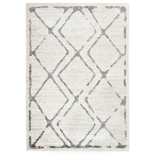 Berkfield Rug Cream and Grey 80x150 cm PP