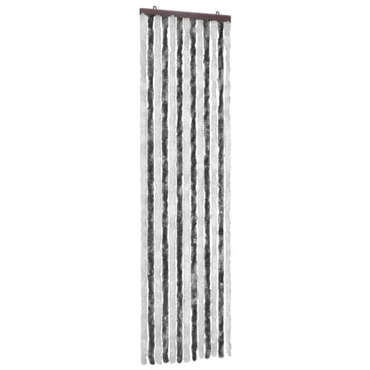 Berkfield Insect Curtain Grey and White 56x185 cm Chenille