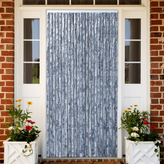 Berkfield Insect Curtain Silver 100x220 cm Chenille