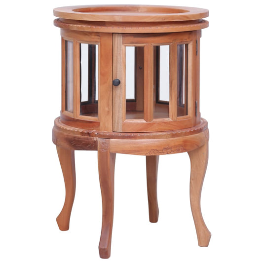 Berkfield Vitrine Cabinet Natural 50x50x76 cm Solid Mahogany Wood