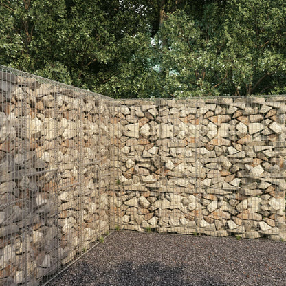 Berkfield Gabion Wall with Cover Galvanised Steel 300x50x200 cm