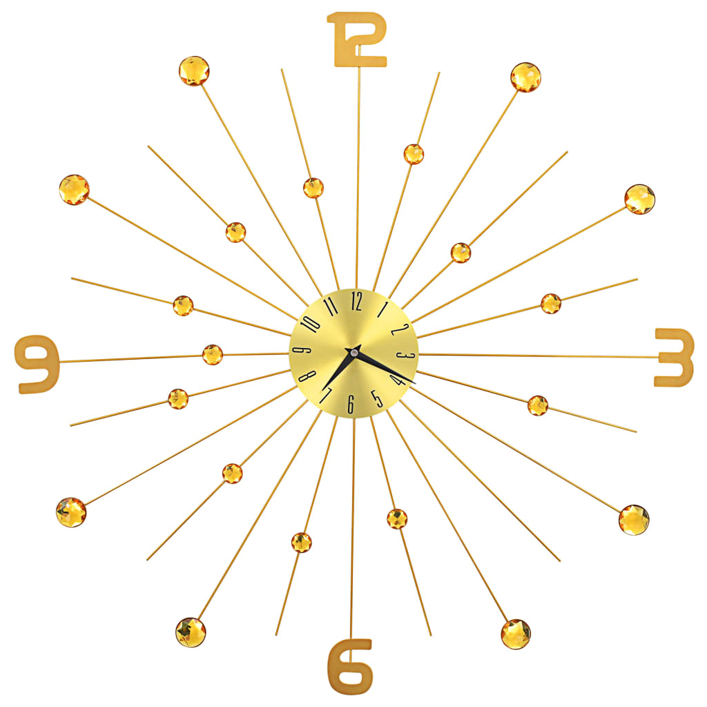Berkfield Wall Clock Metal 70 cm Golden