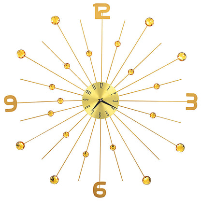 Berkfield Wall Clock Metal 70 cm Golden