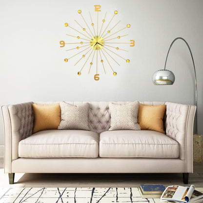 Berkfield Wall Clock Metal 70 cm Golden