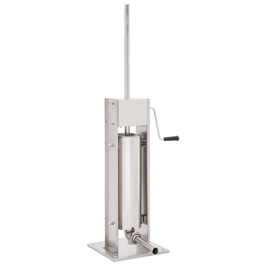 Berkfield Manual Sausage Stuffer Silver 7 L Stainless Steel