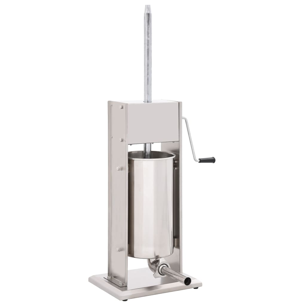 Berkfield Manual Sausage Stuffer Silver 15 L Stainless Steel