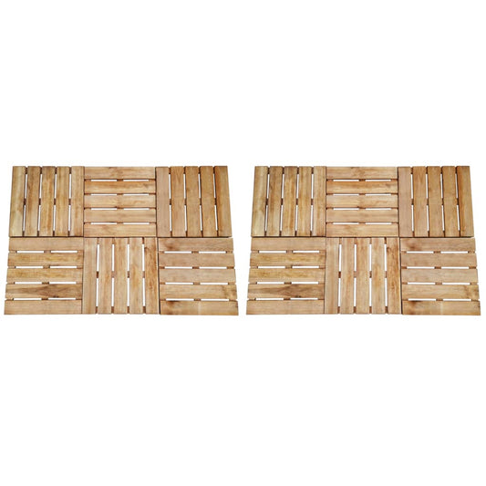 Berkfield 12 pcs Decking Tiles 50x50 cm Wood Brown