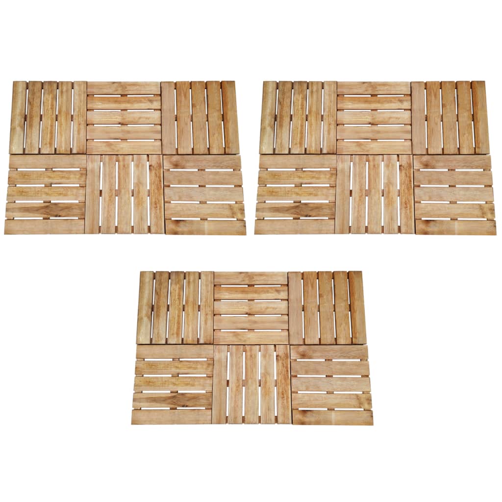 Berkfield 18 pcs Decking Tiles 50x50 cm Wood Brown