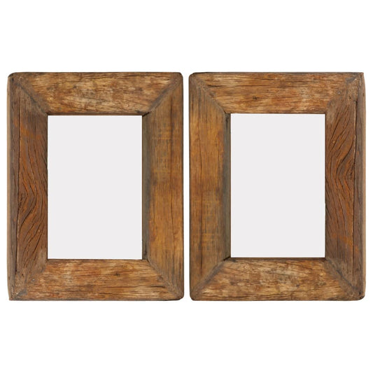 Berkfield Photo Frames 2 pcs 23x28 cm Solid Reclaimed Wood and Glass