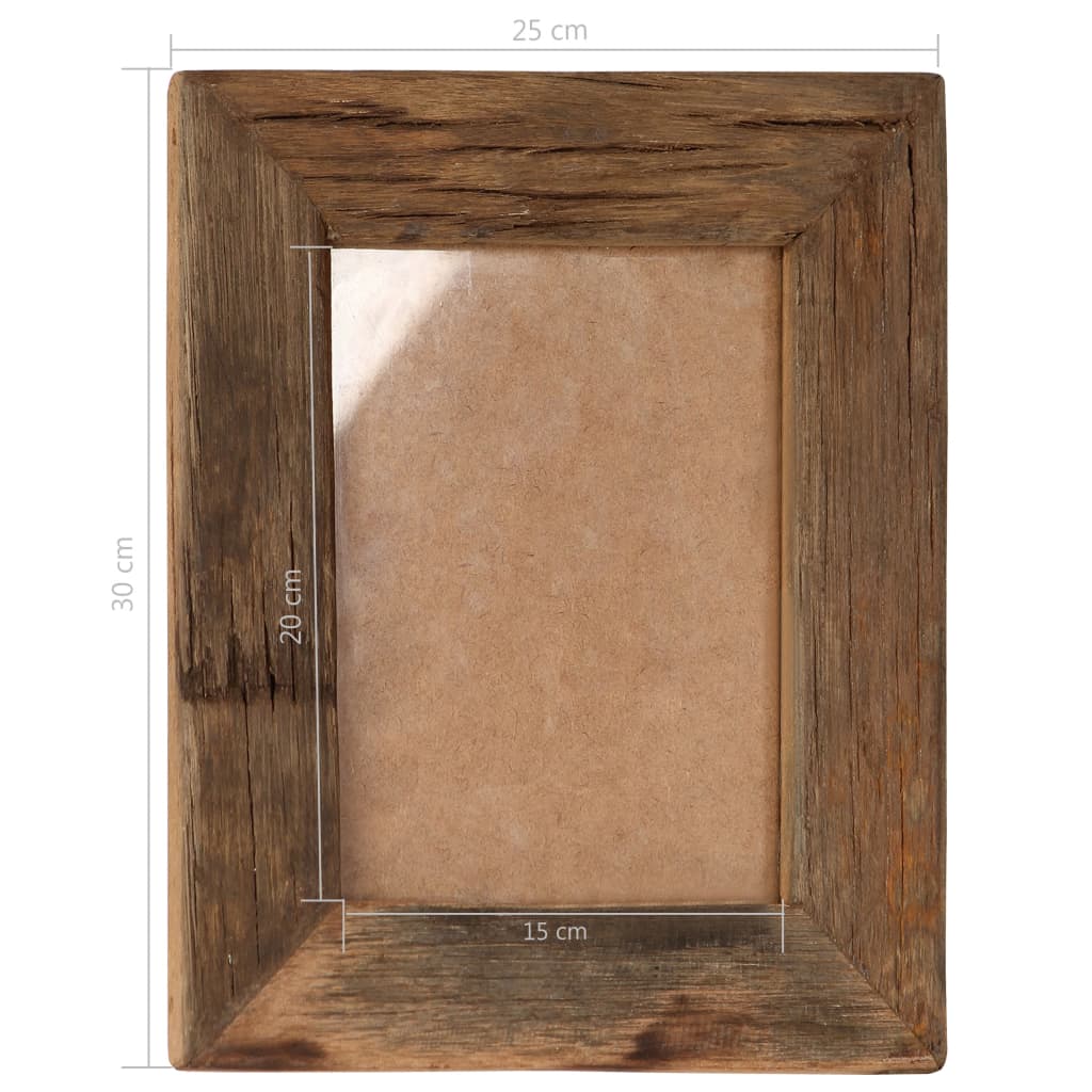 Berkfield Photo Frames 2 pcs 25x30 cm Solid Reclaimed Wood and Glass