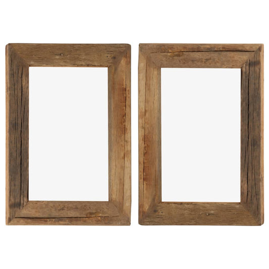 Berkfield Photo Frames 2 pcs 30x40 cm Solid Reclaimed Wood and Glass