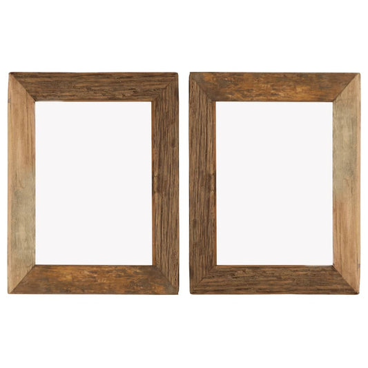 Berkfield Photo Frames 2 pcs 34x40 cm Solid Reclaimed Wood and Glass