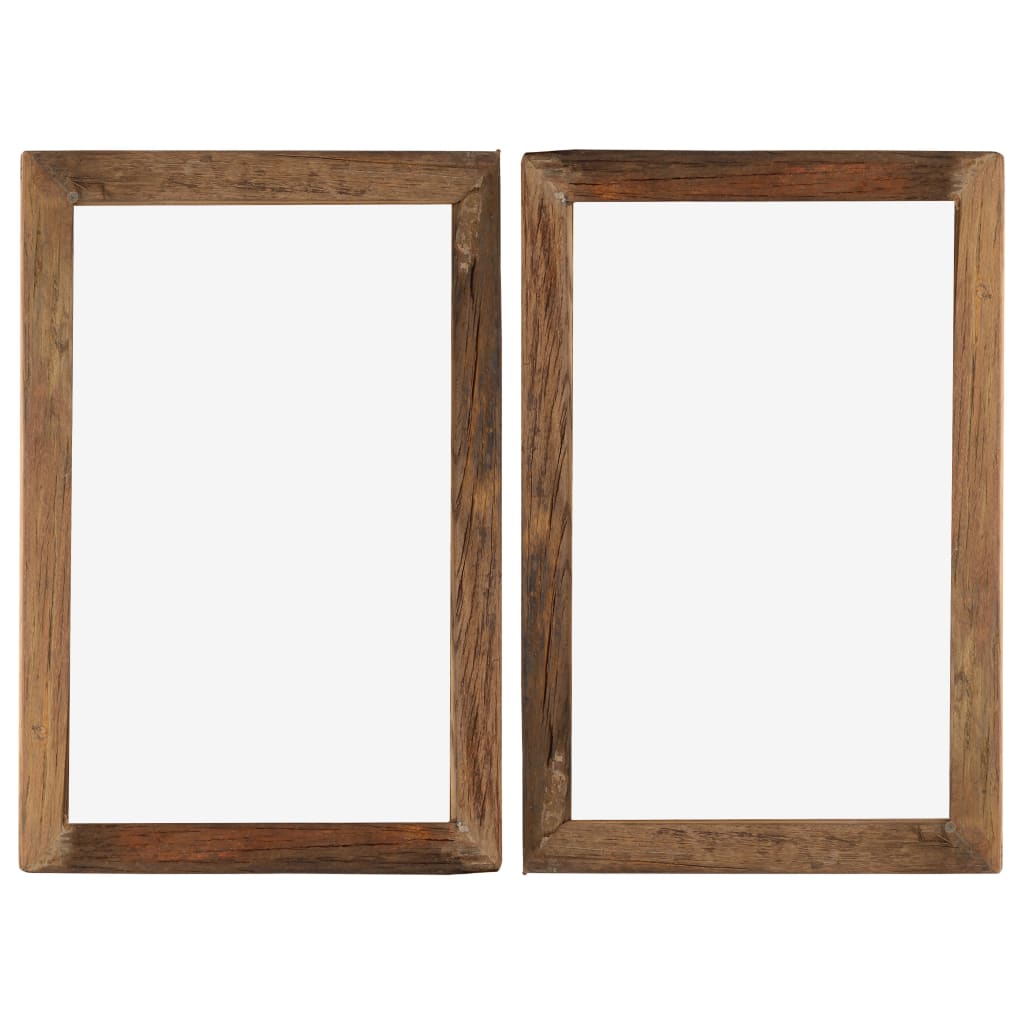 Berkfield Photo Frames 2 pcs 50x70 cm Solid Reclaimed Wood and Glass