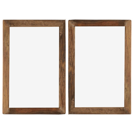 Berkfield Photo Frames 2 pcs 50x70 cm Solid Reclaimed Wood and Glass