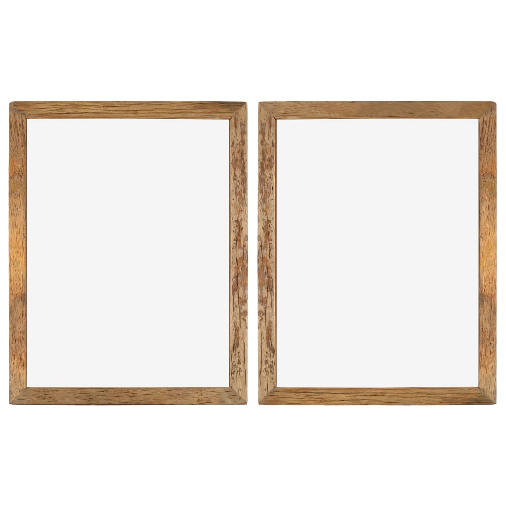 Berkfield Photo Frames 2 pcs 90x70 cm Solid Reclaimed Wood and Glass