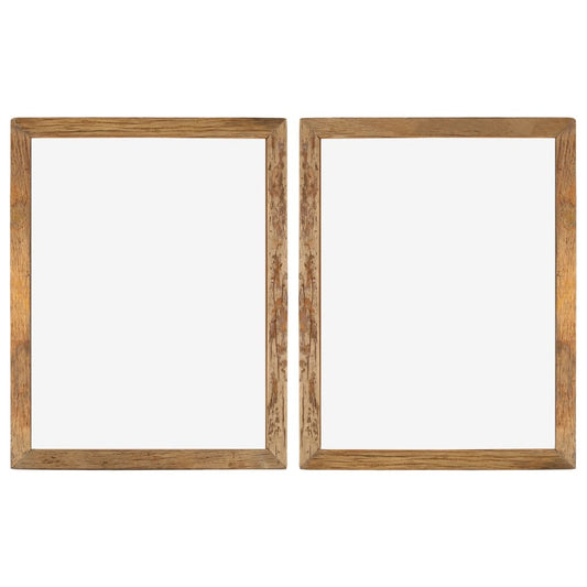 Berkfield Photo Frames 2 pcs 90x70 cm Solid Reclaimed Wood and Glass