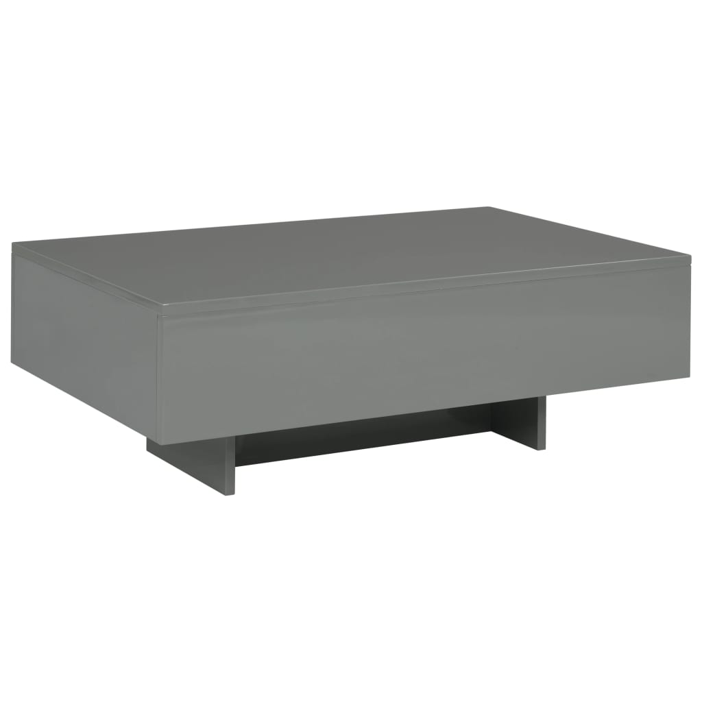 Berkfield Coffee Table High Gloss Grey 85x55x31 cm MDF