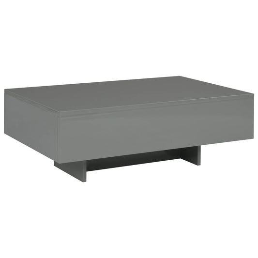 Berkfield Coffee Table High Gloss Grey 85x55x31 cm MDF