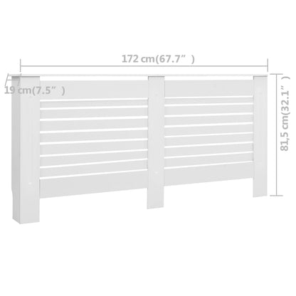 Berkfield Radiator Cover White 172x19x81.5 cm MDF