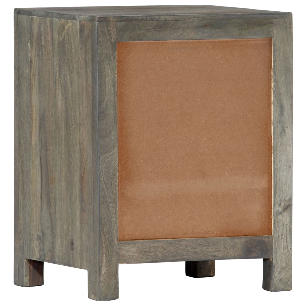 Berkfield Bedside Cabinet Grey 40x30x50 cm Solid Mango Wood