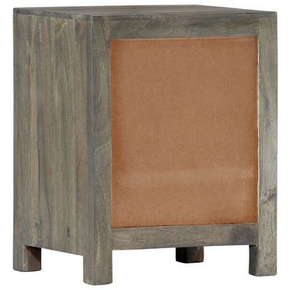 Berkfield Bedside Cabinet Grey 40x30x50 cm Solid Mango Wood