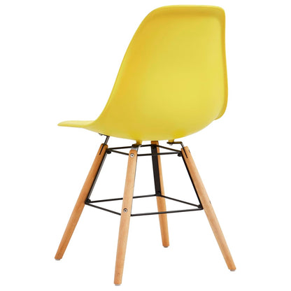 Berkfield Dining Chairs 2 pcs Yellow Plastic
