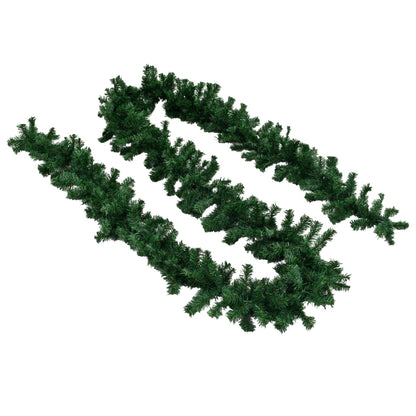 Berkfield Christmas Garlands 4 pcs Green 270 cm PVC