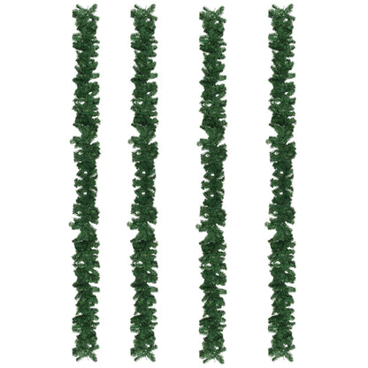 Berkfield Christmas Garlands 4 pcs Green 270 cm PVC