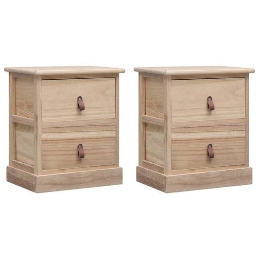 Berkfield Nightstands 2 pcs 38x28x45 cm Paulownia Wood