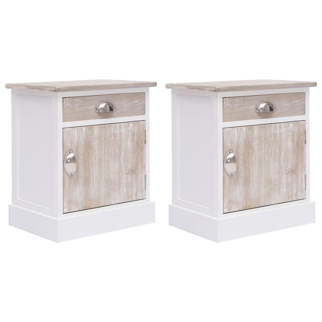 Berkfield Bedside Cabinets 2 pcs 38x28x45 cm Paulownia Wood
